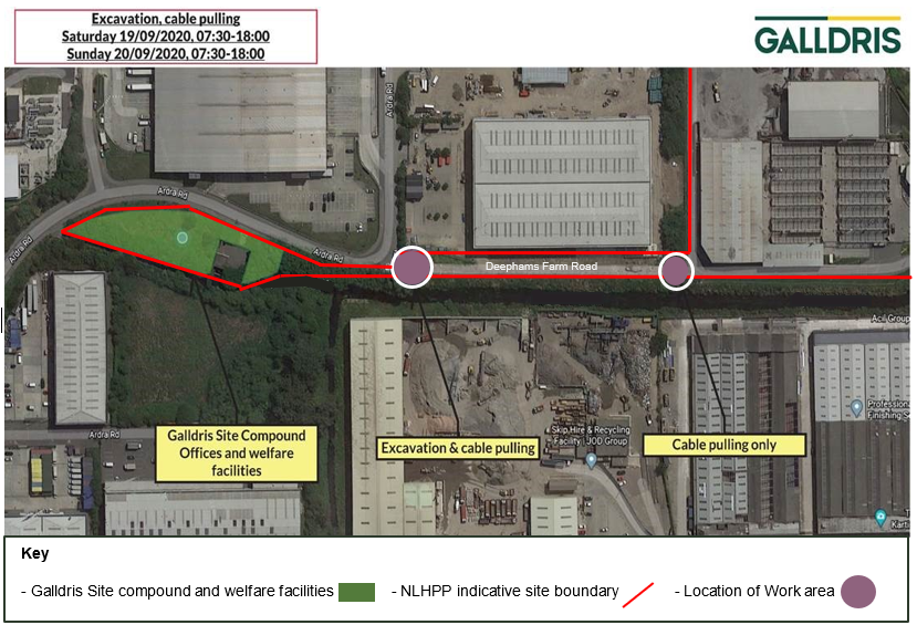 Image 1: Site activity on Deephams Farm Road