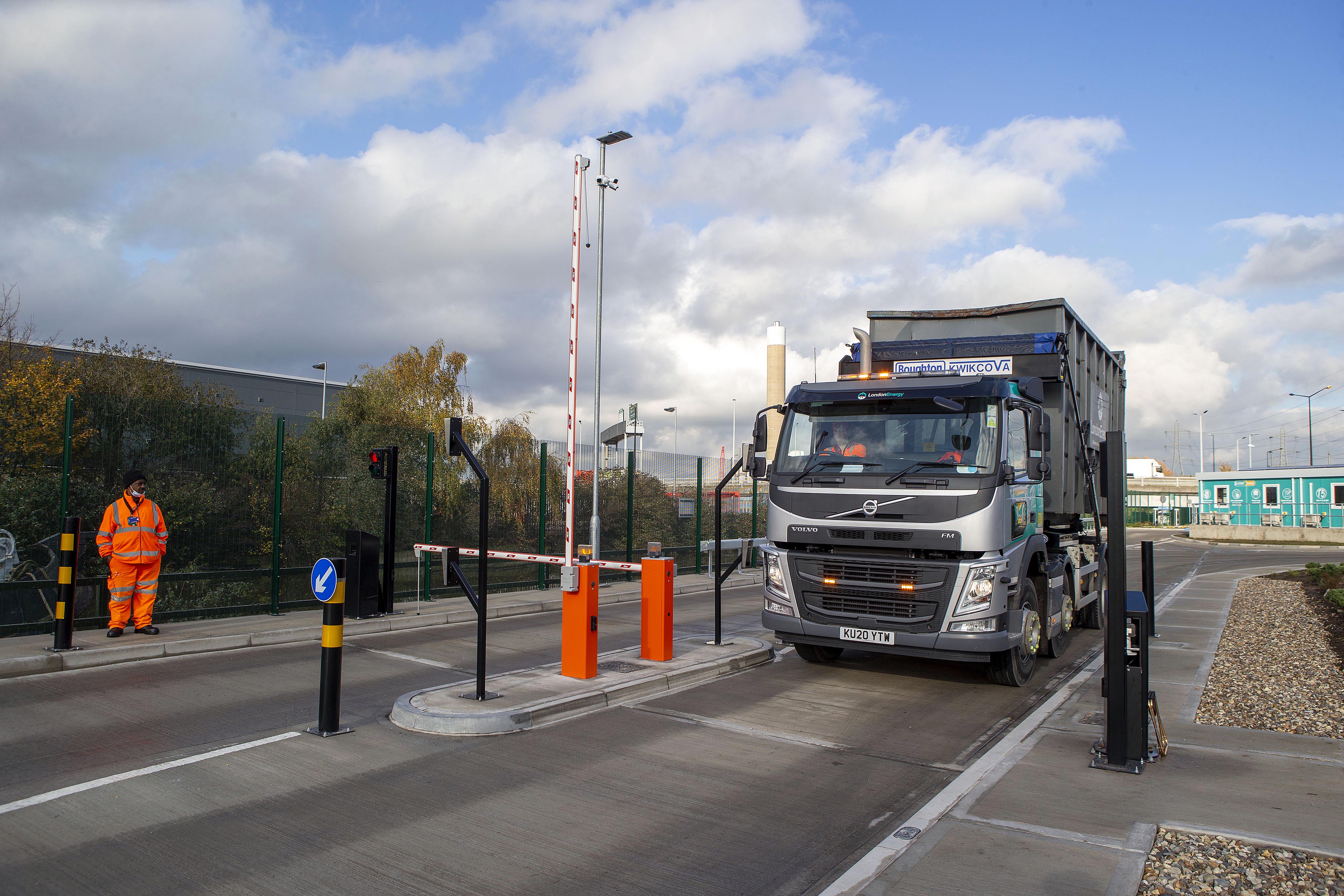 Entry and exit point for LondonEnergy vehicles into and out of the new Transport Yard